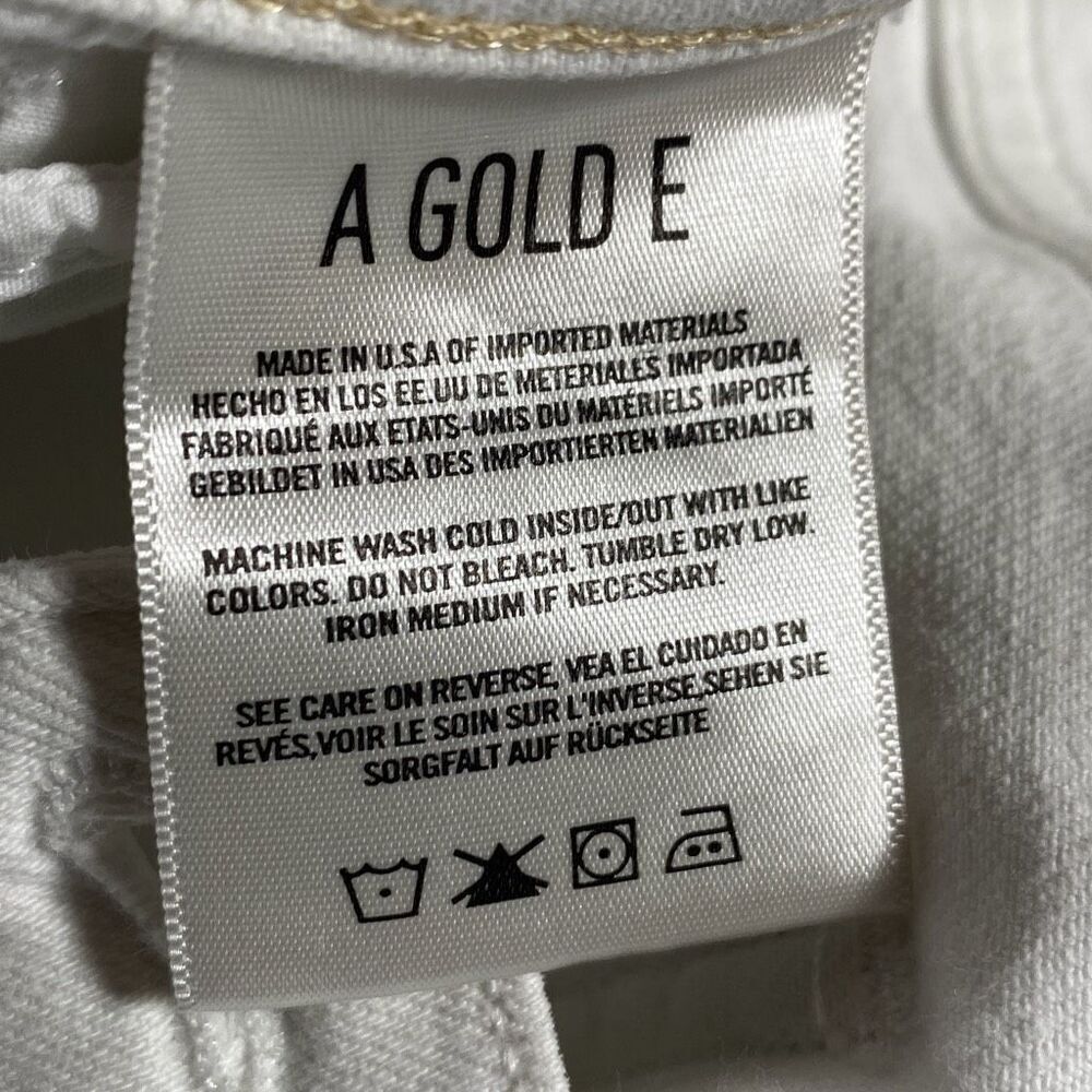 AGOLDE | Revolve‎ Sophie Crop Distressed Mid -Rise Jeans white 29 - Picture 14 of 16